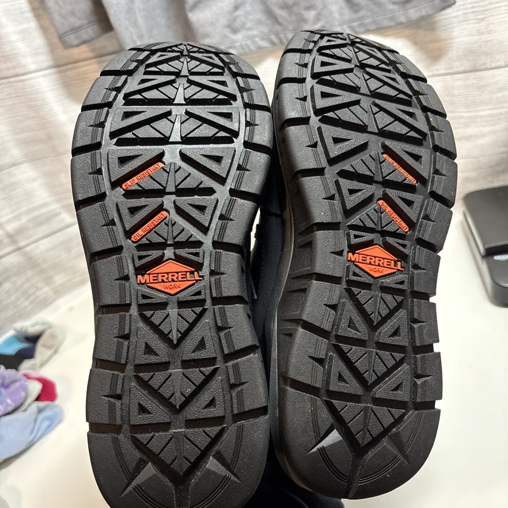 Merrell Fullbench Comp Toe J003325 Black Work Sneakers Shoes Men's‎ 4 Women's 6 - Picture 8 of 10